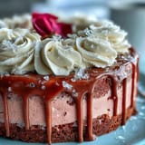 Beautiful Bridal Shower cake, a rosé-infused velvet delight.