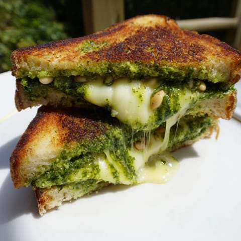 Spinach Pesto Grilled Cheese