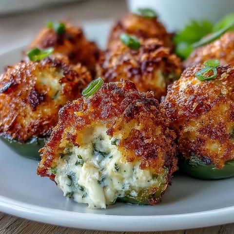 Spicy jalapeño halves filled with creamy Cajun lump crab appetizer, garnished with fresh parsley and lemon zest.