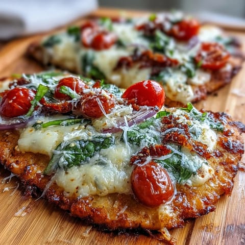 Hot, cheesy slice of Crispy Garlic Parmesan Naan Pizza on a marble board. 