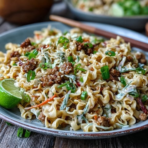 Creamy Potsticker Noodle Stir-Fry