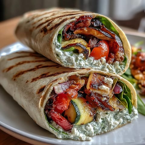 Mediterranean Grilled Vegetable Wraps