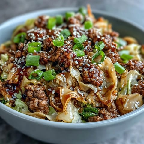 Keto Egg Roll in a Bowl with Ground Turkey and Sesame Oil, a savory low-carb stir-fry packed with tender turkey and crisp vegetables.