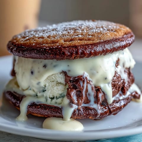 Vanilla bean ice cream sandwiched between coffee cookies, inspired by the classic Frappuccino flavor. A creamy and indulgent summer dessert treat.  