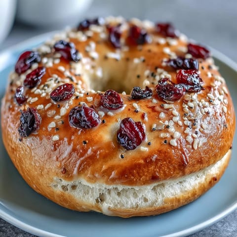 Golden baked blueberry protein bagels drizzled with fresh lemon glaze, offering a sweet and tangy morning treat.  