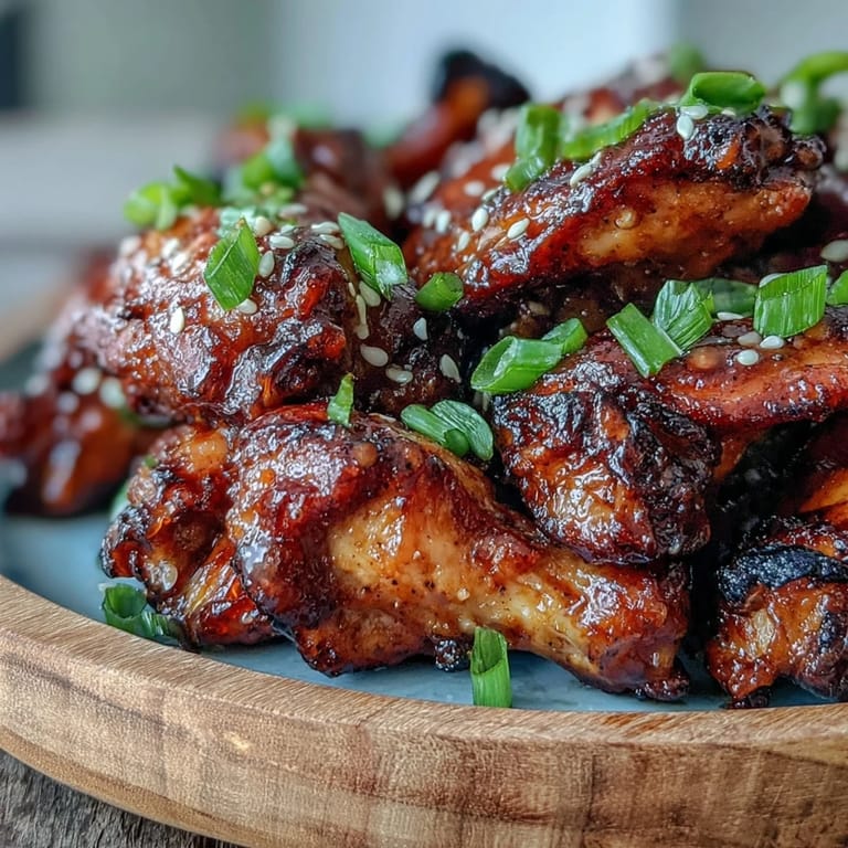 Close-up of Coca Cola Chicken Wings showing tender, sticky glaze thickly coating each wing, perfect for game day snacks