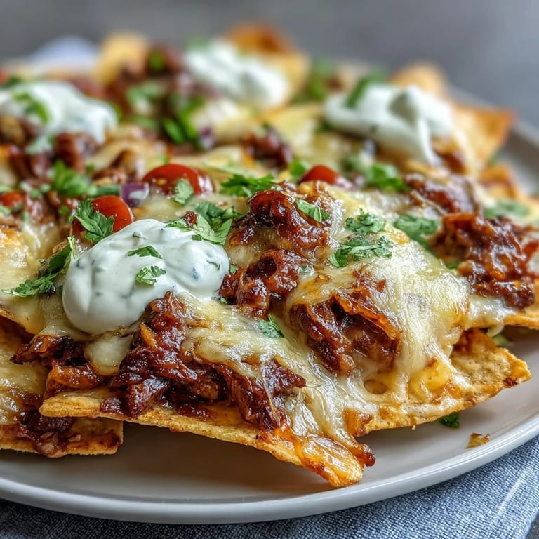 Appetizer-perfect BBQ beef nachos, a flavorful, hearty, and shareable feast.