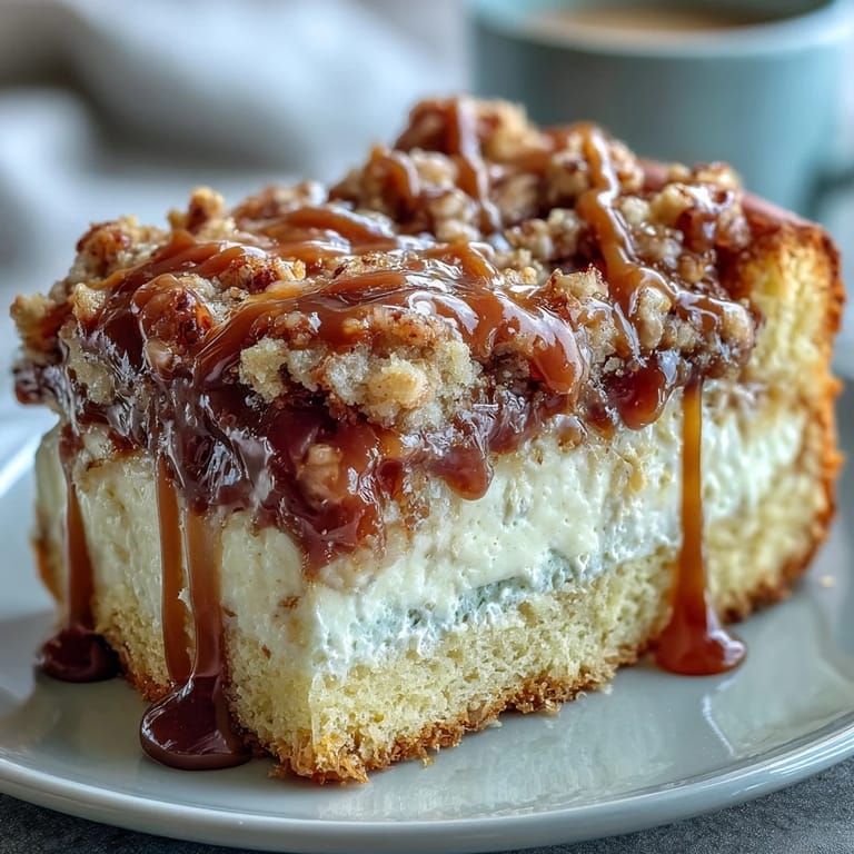 Warm loaf of Caramel Cream Cheese Bread on a serving plate, ready for breakfast or dessert.