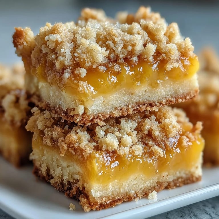 Served on a white plate, a powdered sugar-dusted Homemade Lemon Crumb Bar pairs perfectly with a hot cup of coffee.