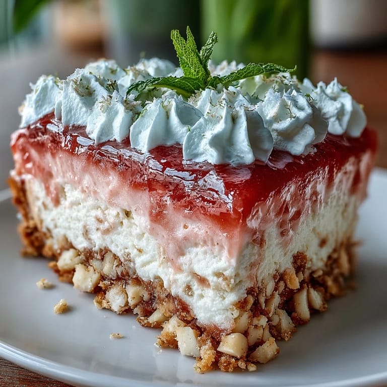 A luscious guava pie slice on a white plate, showcasing the creamy filling and crisp macadamia nut crust.