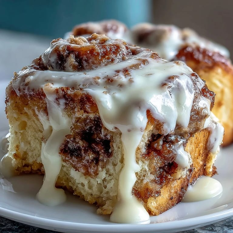 Fluffy cinnamon rolls infused with ripe banana flavor, drizzled with sweet vanilla icing for a cozy breakfast treat.  