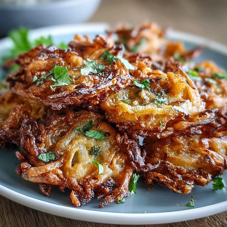 Aromatic onion fritters made in the air fryer, delivering a crunchy texture and bold, savory flavor.  
