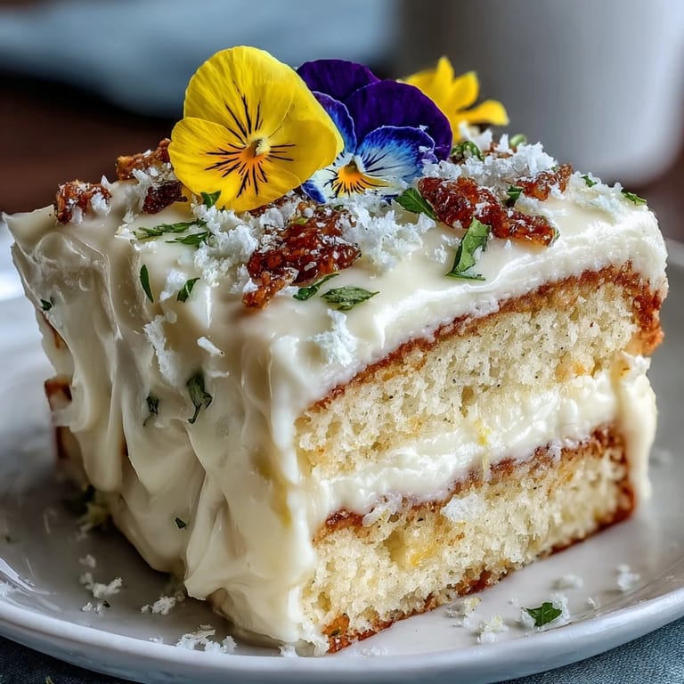 A delightful lemon sunshine cake frosted elegantly, perfect for sharing joyfully.