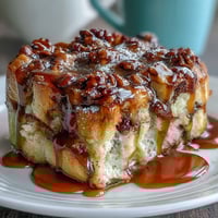 Blueberry Pancake Casserole Baked in the Oven: golden baked pancake squares loaded with juicy blueberries and a crisp sugar topping.